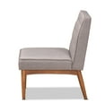 thumbnail image 3 of Baxton Studio Riordan Mid-Century Modern Grey Fabric Upholstered and Walnut Brown Finished Wood Dining Chair, 3 of 6