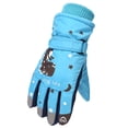 thumbnail image 2 of NAISIBABY Boys Girls Winter Gloves, Waterproof Keep Warm Striped Kids Snow Outdoor Sports Gloves Blue Free Size, 2 of 3