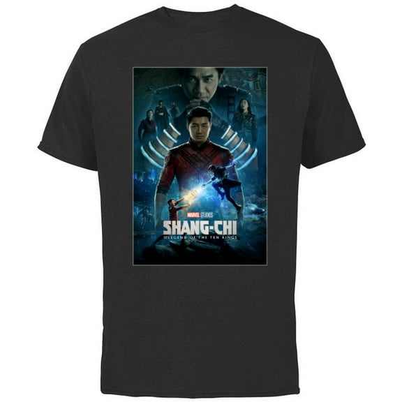 Marvel Shang-Chi and The Legend of the Ten Movie Poster - Short Sleeve Cotton T-Shirt for Adults - Customized-Black