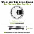 thumbnail image 2 of 2 Pack 20oz Magnetic Tumbler Lid, Fits Yeti Rambler or Old Style RTIC Coffee Tumbler - Replacement for Spillproof Ozark Trail Lids, Magnetic Slider Switch Spill Proof Tumbler Cover, BPA Free, 2 of 9