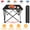 Black, variant on 1Pc Portable Folding Table Foldable Camping Table Lightweight Travel Desk with 2 Cup Holders Carrying Bag for Outdoor Picnic BBQ Cooking Festival Beach Home Use (Blue)