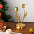 thumbnail image 5 of Christmas Decor Christmas Candle Rings Wreath Artificial Candle Rings Christmas Iron Metal Candlestick Decoration for Christmas Decorations Table Centerpiece, 5 of 6