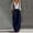 Navy, variant on Women's Solid Color Button Strap Overalls Wide Leg Jumpsuit White XXL