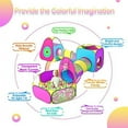 thumbnail image 5 of 5pc Kids Play Tent for Toddler with 1 Baby Ball Pits, 2 Baby Crawl Tunnels, 2 Pop Up Tents, Indoor Outdoor Playhouse Toys for Boys/Girls, Gift Target Game with 4 Dart Balls, 5 of 7