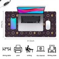 thumbnail image 5 of Long Mouse Pads for Desk,Dark Purple Sun Moon Star Pattern Desk Mats on Top Of Desks, Desk Mouse Pad Extra Large with 3mm Non-Slip Base and Stitched Edge for Gaming,Office,Work,Home 31.5"x15.7", 5 of 6