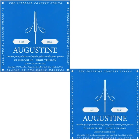 Augustine Guitar Strings 2- Pack Classsical Classic Blue High Tension 525A