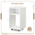 thumbnail image 3 of Kadyn Filing Storage Organizer,File Storage Organizer,File Cabinet,Mobile File Cabinet Wooden Printer Stand Vertical Storage Organizer-White, 3 of 9