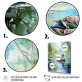 thumbnail image 3 of Designart "Reflections Duck Pond Serenity III" Animals Canvas Wall Art - Traditional Green Duck Entryway Wall Art Print, 3 of 6