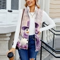 thumbnail image 6 of Wutalume Women's Christmas Printed Fashionable And Warm Fleece Cardigan Vest, Cozy and Festive Layering Piece for Holiday Outfits and Cold Days,Dark Purple M, 6 of 6