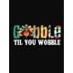 thumbnail image 2 of 1pc Women'S Casual Round Neck Short Sleeve T-Shirt with Creative "Gobble Til You Wobble" Turkey Print, Polyester Knit Fabric, Animal Pattern, Comfortable All-Season Top, 2 of 6