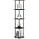 thumbnail image 5 of 5 Tier Corner Display Rack Multipurpose Shelving Unit, Dark Cherry/Black, 5 of 6