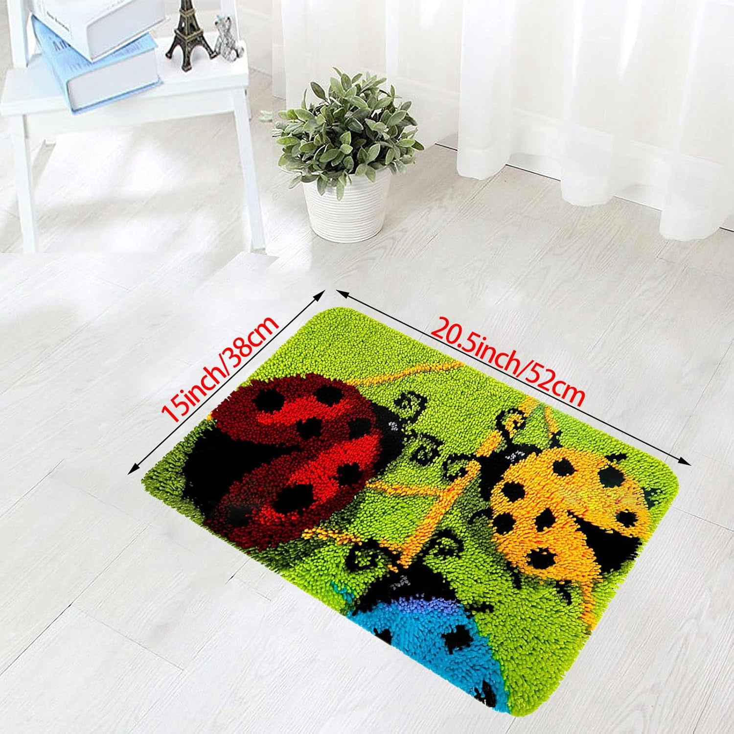 Latch Hook Kits Rug, 3D Pattern Canvas Crochet Needlework Crafts Floor DIY Latch Kits for Adults/Kids(Smooth Sailing, 62*42CM)