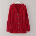 thumbnail image 3 of Vedolay Girls Suit Jackets Girls Thicken Down Jacket Winter Warm Button Down Long Sleeve Coat,Red 5-6 Years, 3 of 4