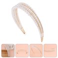 thumbnail image 4 of Shisuyan Three-deck Design Pearl Headband Golden 1Set 6.09X6.09X1.18in, 4 of 8