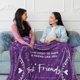 thumbnail image 3 of LHSHID Best Friend Blanket for Women Best Friend Blanket Gift for Girls Unique Friendship Blanket for Her Happy Birthday Throw Blankets Gift for Besties Friend Soul Sister BFF Gray 50x60in, 3 of 6