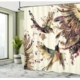 thumbnail image 4 of Ambesonne Hummingbird Shower Curtain, Art Lily Flowers Birds, 69"Wx84"L, Pale Camel, 4 of 4