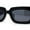 All Black, variant on Womens Simple Mod Rectangle Narrow Plastic Sunglasses All Black