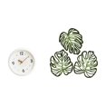 thumbnail image 3 of Reloj de pared,Reloj de pared decorativo,moderno y elegante,Reloj de pared redondo silencioso,sin tictac,ideal para regalar.,Placa de pared con hojas de palma,Decoración de pared de madera con, 3 of 5