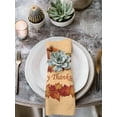 thumbnail image 2 of Happy Thanksgiving Cloth Napkins Set of 6 Reusable Dinner Napkins, Fall Pumpkins Maple Leaves Country Corn Cocktail Napkin Washable Table Napkins for Wedding/Holiday Party/Baby Shower 20"x20", 2 of 7