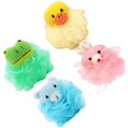 thumbnail image 1 of 4X Children'S Sponge - Bath Ball with Soft Toy and Net - Soap Bags with Different Designs - Shower, 1 of 5
