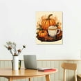 thumbnail image 2 of JRXY Fall Wall Art Decor Coffee Lover Canvas Poster Painting Rustic Autumn Decoration for Home Kitchen Dining Room 12x16 in, 2 of 4