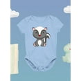 thumbnail image 3 of Sitting Skunk Bodysuit Infant -Image by Shutterstock,  6 Months, 3 of 4