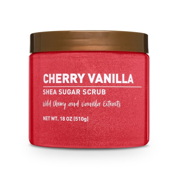 Equate Cherry Vanilla Sugar Body Scrub, 18 oz, Soothes Dry Skin