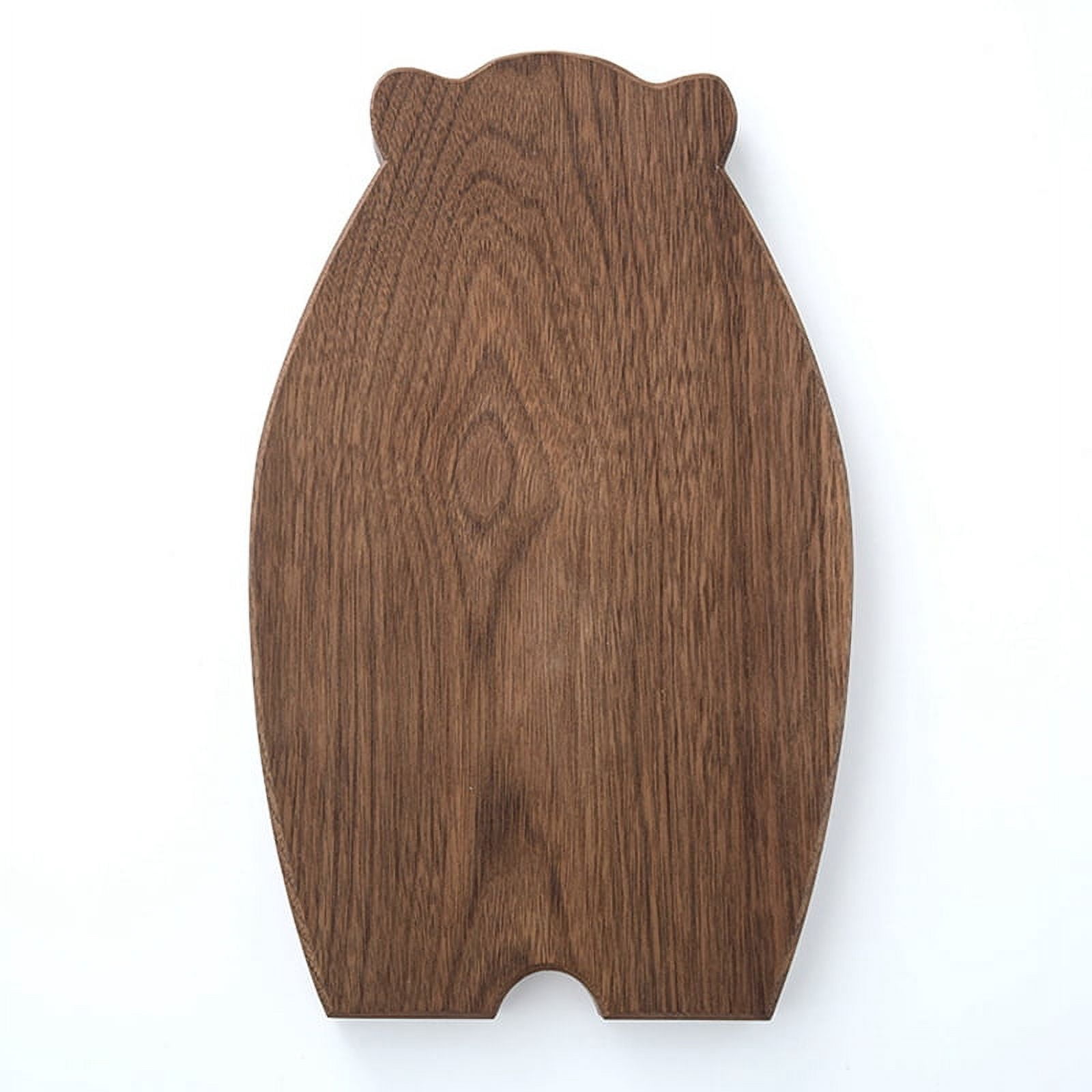 Wooden Board Cutting Board Cute Bear-Shaped Bread Tray Black Walnut Kitchen Board,Brown
