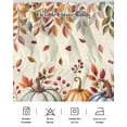 thumbnail image 5 of Thanksgiving Pumpkin Bed Skirt King Size 16 Inch Drop, Autumn Leaves Fruit Harvest Beige Wrap Around Dust Ruffle Bedskirts, Wrinkle & Fade Resistant Easy Fit Bedskirt with Adjustable Elastic, 5 of 8