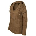 thumbnail image 3 of MixMatchy Women's Casual Safari Military Anorak Utility Hoodie Zip-Up Jacket, 3 of 4