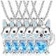 thumbnail image 1 of Collares con Dije de Lobo WolfNeck01 5 Pzas Collar Lobo/Corazón Plata/Azul Metal. High Monaco MXWOF-005, 1 of 4