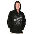 thumbnail image 3 of Grandfather Dad Jokes Funny Grandpa Men's Big & Tall Graphic Zip Up Hoodie Brisco Brands 2X, 3 of 5