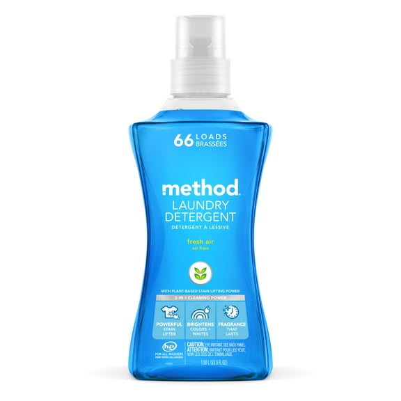 Method Laundry Detergent, Fresh Air, 53.5  fl oz, 66 Loads