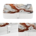 thumbnail image 4 of Marble PU Leather Necklace Holder with Removable Compartment and Portable Organizer Box Jewelry Display Case Jewelry Boxes, 4 of 6