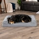 thumbnail image 3 of Cama ortopédica Furhaven de felpa y gamuza Con funda extraíble y lavable gris Grande, 3 of 5