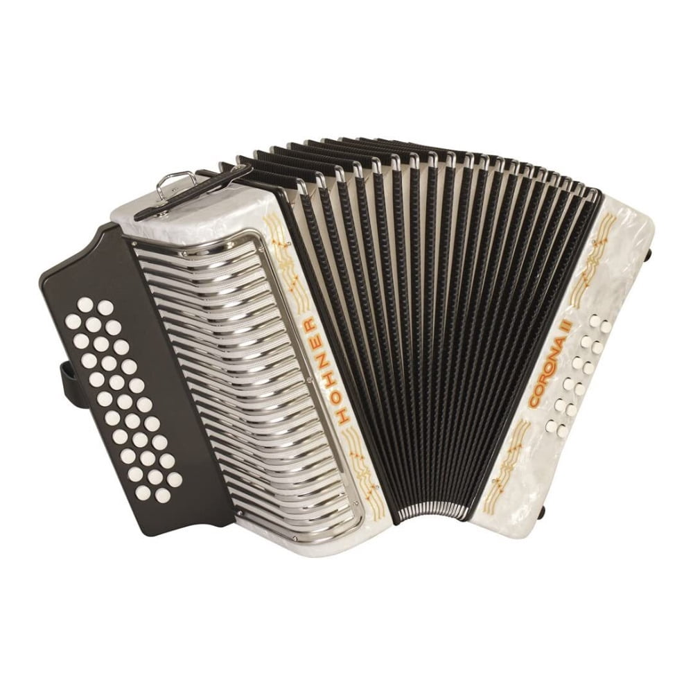 Hohner Corona II G/C/F Accordion (White)