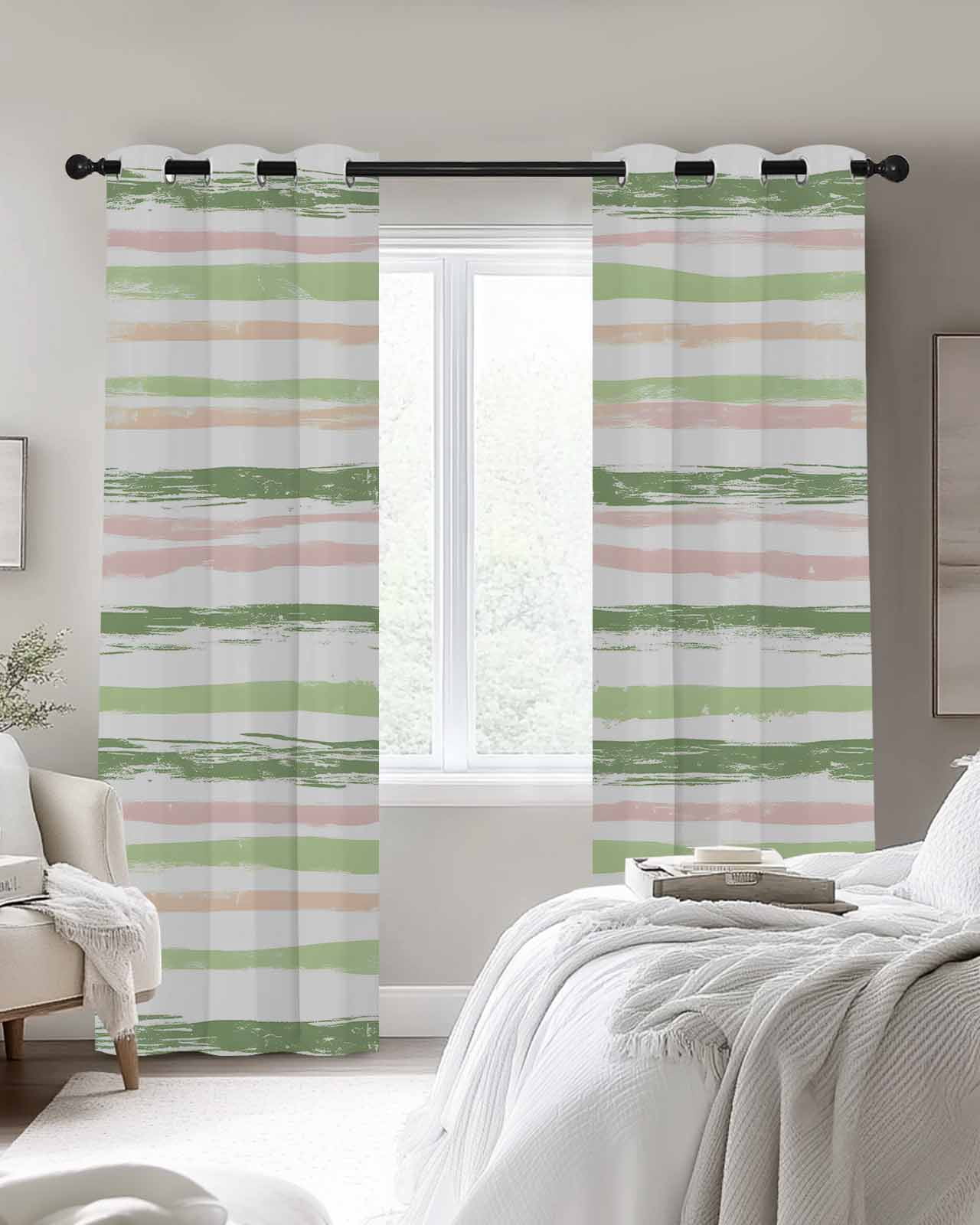 Blackout Curtains 45 Inches Long for Bedroom, Thermal Insulated Room Darkening Black Out Window Curtain Panels Grommet Drapes for Living Room