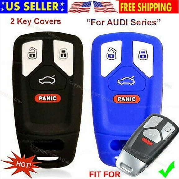 Dobrev Silicone Case Protector Fob Cover Shell Holder Keyless Entry Remote Skin for Audi 2017 2018 2019 A3 A5 A6 Q3 Q5 Q7 S6 TT Smart Key