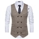 thumbnail image 2 of pstuiky Camisetas sin mangas para hombre, Nueva camiseta sin mangas con cuello tipo blazer y estampado de chaleco cruzado para hombre Tops elegantes para mujer l, 2 of 8