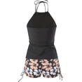 thumbnail image 3 of Tankini Swimsuits for Women Halter Tops and Floral Print Shorts Bathing Suits Two Piece Swimsuit, 3 of 7