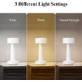 thumbnail image 4 of PYYAN-2 Pk Elegant Cordless Table Lamp, LED Wireless Lamp for Bedroom, Wireless Lamps for Tables Cordless Table Lamps, Rechargeable Lamp for Desk, Kitchen, Bedroom & More with 3 Light Colors, 4 of 4
