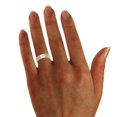 thumbnail image 6 of Genuine 14k White Yellow White Gold Polished Satin Stylish Center Groove Wedding Ring Mm, 6 of 6