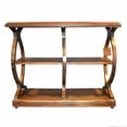 thumbnail image 2 of Antique Style Wooden Console Table With 2 Shelves, Brown, 2 of 2
