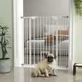 thumbnail image 2 of PawHut 41" Pet Gate with Walk Through Door for Stairs Doorways House White, 2 of 10