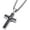 Black, variant on Fidget Necklace for Men Anxiety Necklace Cross Pendant Chain Spinner Necklace