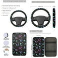thumbnail image 3 of Jeiento Halloween Bats 13 Pack Car Seat Cover Set, Including Steering Wheel, Auto Seatbelt Pads, Cup Coasters, Armrest, Keychains, Chapstick Holder, Car Accessory Interior Decor, 3 of 8