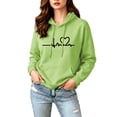 thumbnail image 6 of CQONEPT Womens Fleece Lined Hooded Swetashirts Print Long Sleeve Pullovers Tops Casual Fall Winter Clothes with Pockets Green 2XL, 6 of 7