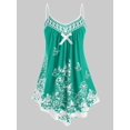 thumbnail image 1 of Tallo de camina de cami estampado de mariposa Rosegal Camisetas sin mangas de talla grande, 1 of 5