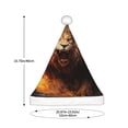 thumbnail image 3 of Fuzoiu Cool Fire Lion Print Santa Hat Christmas Hat for Adults,Santa Hats with Pompom, Unisex Xmas Holiday Hat for Christmas New Year Festive Party Supplies, 3 of 6