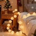 thumbnail image 6 of NWOKYZGH Christmas Cottons Ball Light String Christmas Lights Battery Box Light Holiday Decoration Lights Room Tent Cottons Thread Light Strip, 6 of 8